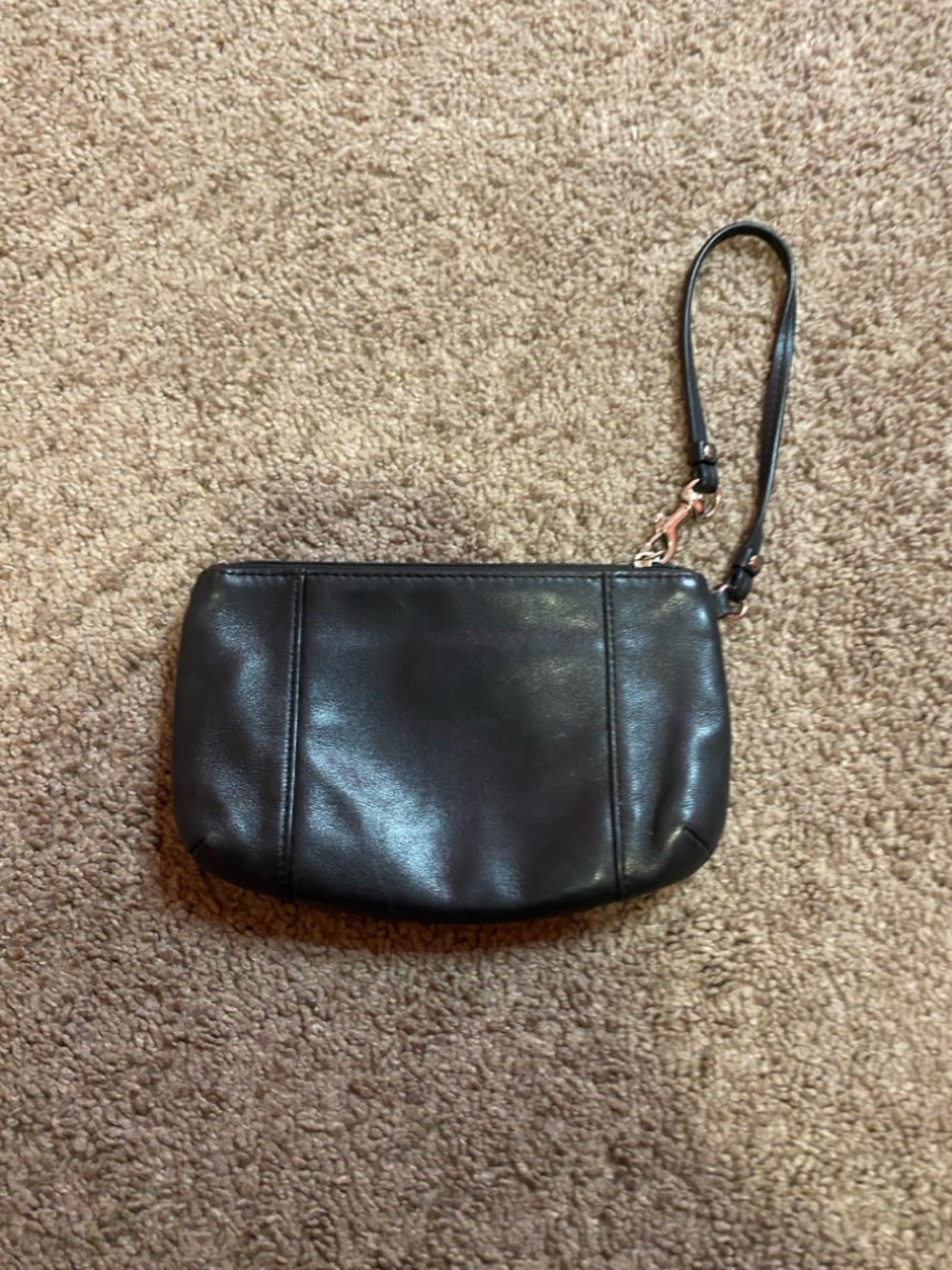 Coach Black Leather Wristlet with Detachable Strap - Picture 2 of 4